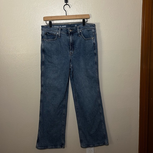 J. Crew High-rise full-length flare‎ jean in Medium Indigo wash - Picture 2 of 8